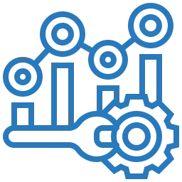 Formas abstractas azules y formas geométricas sobre un fondo negro, sugiriendo un concepto futurista o tecnológico