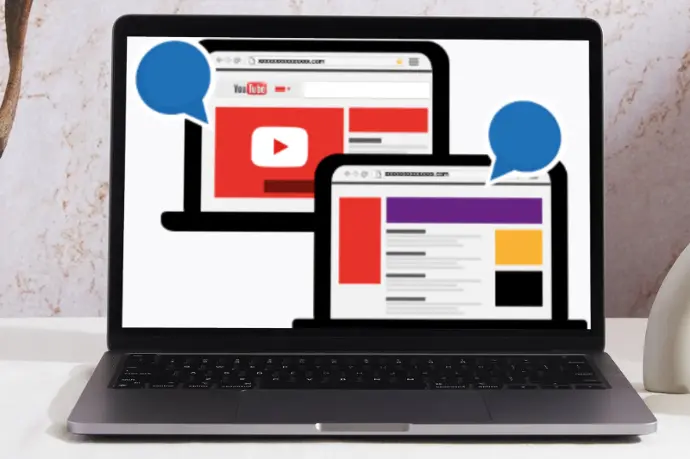 La pantalla de una computadora portátil que muestra varias interfaces de redes sociales y plataformas para compartir videos, incluido YouTube, con íconos y diseños coloridos.