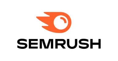 Logotipo naranja y negro con el texto "SEMRUSH"
