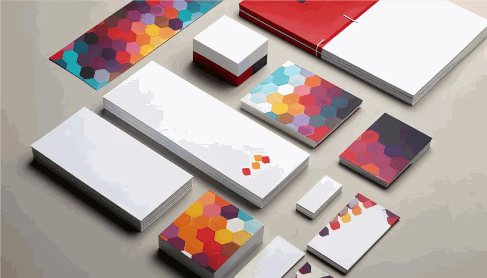 Flyers, tarjetas de visita e invitaciones con muchos colores profesionales.