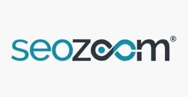 Texto azul y negro con SEOZOOM escrito en él
