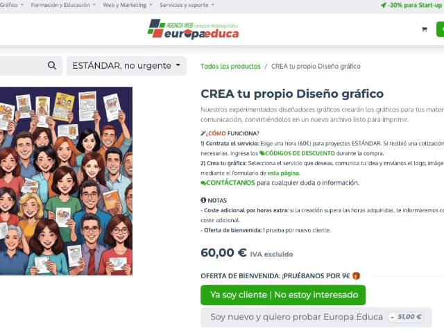 La imagen de un producto en particular crea sus propios gráficos y muestra cómo darle urgencia a su trabajo haciendo clic en el menú desplegable en la parte superior derecha de la imagen y seleccionando URGENTE. puedes ver como el precio aumenta un 50%